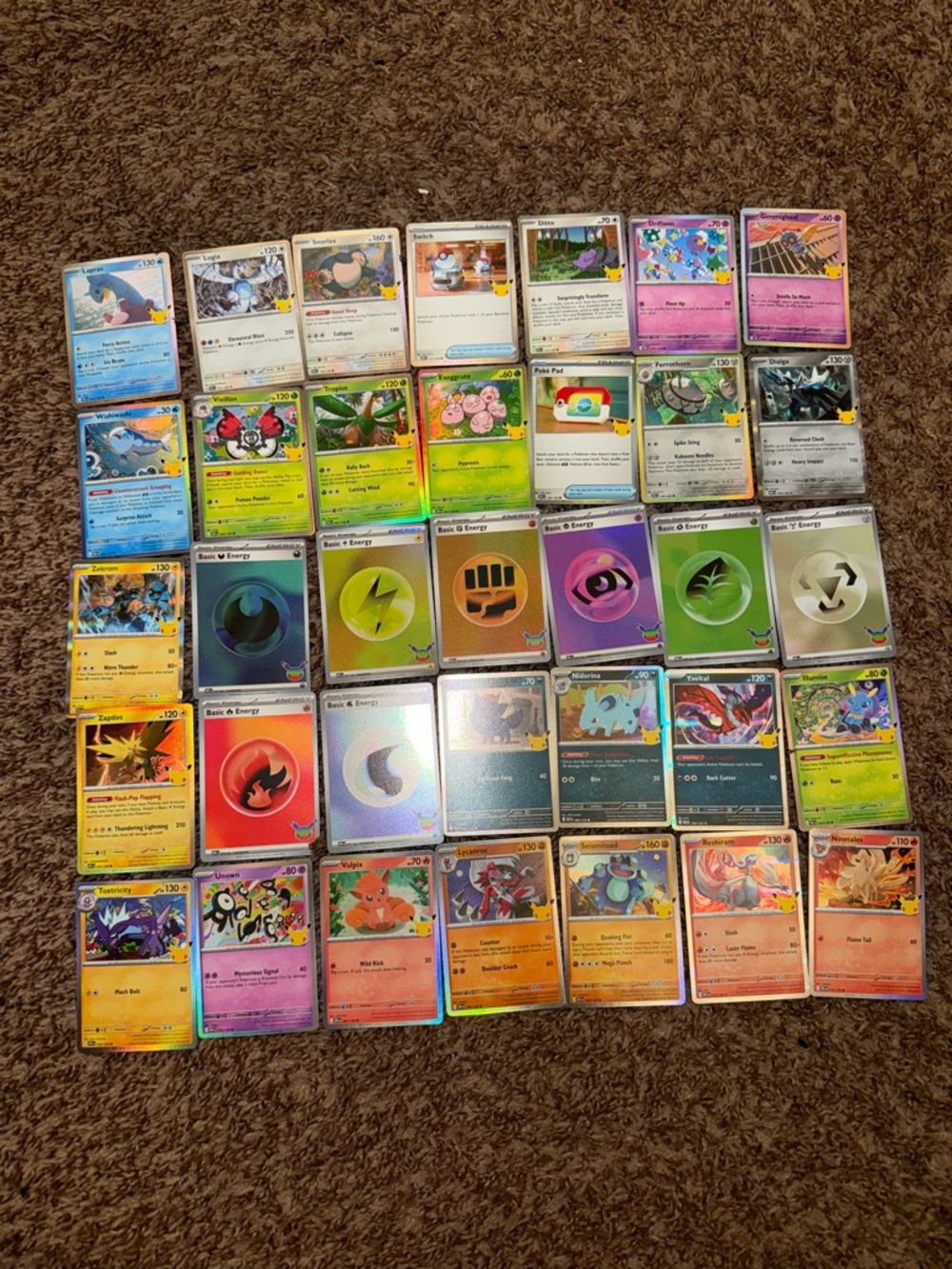 Pokemon 30th Celebration Bulk Card Lot of 35